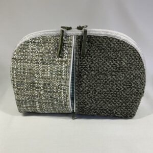 Toilettas Luxe -donker groen/ zilver