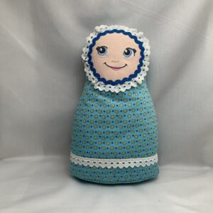 Voor de Kleintjes - slaap / wakker pop blauw