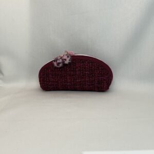 Luxe etui rond - bordeaux / lila