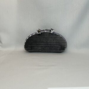 Luxe etui rond- Grijs rib