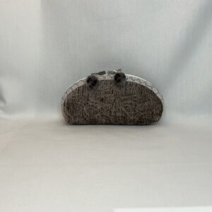 Luxe etui rond - bruin taupe